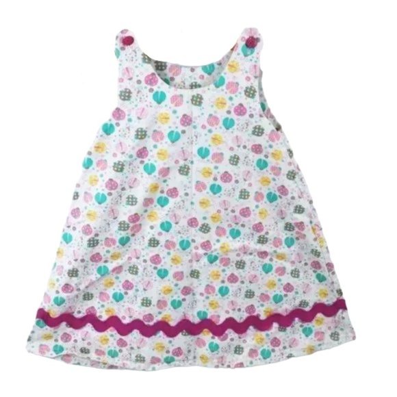 Vintage Ladybug Print Summer Dress 24 mos